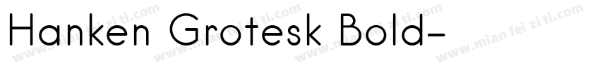 Hanken Grotesk Bold字体转换